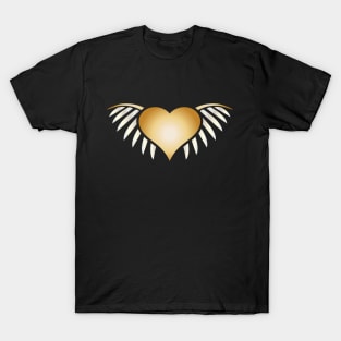 Golden heart wings T-Shirt